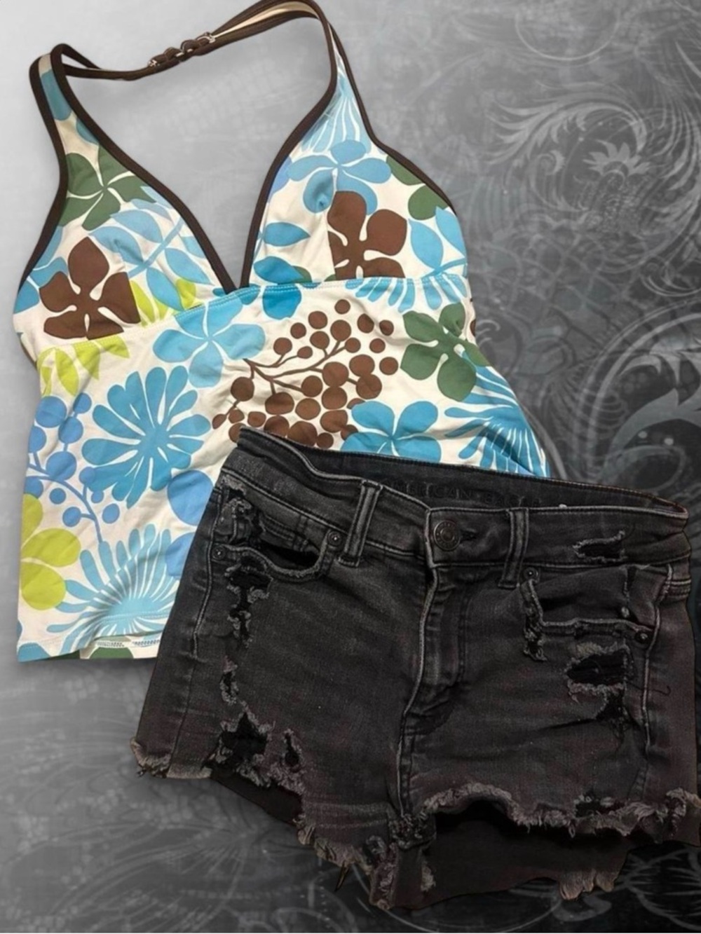 Adorable American Eagle Black Denim Shorts <33!
